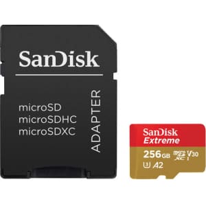 SanDisk 256GB Extreme UHS-I microSDXC w/ Adapter for $38