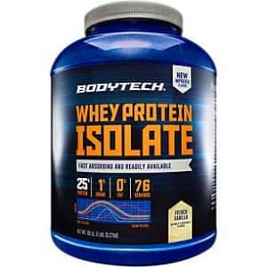 BodyTech Whey Protein Isolate Powder with 25 Grams of Protein per Serving BCAA's Ideal for for $85