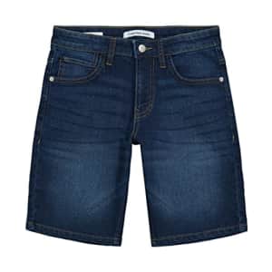 Calvin Klein Boys' Big Stretch Denim Short, Dark Blue Austin 22, 16 for $38