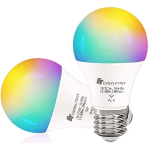 CT Capetronix Smart RGB LED Light Bulb 2-Pack for $15 CT Capetronix Smart RGB LED Light Bulb 2-Pack for $15