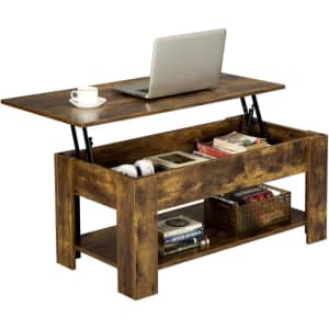 Yaheetech Lift-Top Storage Coffee Table for $63