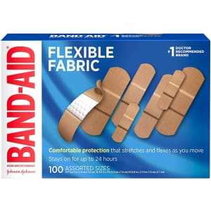 Band-Aid Flexible Fabric Adhesive Bandages 100-Pack for $7 via Sub & Save Band-Aid Flexible Fabric Adhesive Bandages 100-Pack for $7 via Sub & Save