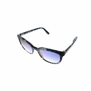Prada PR 03XS 5 1072 Grey Havana Plastic Pillow Sunglasses Blue Mirror Lens for $60
