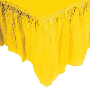 Fun Express YELLOW PLASTIC PLEATED TABLESKIRT - Party Supplies - 1 Piece for $16