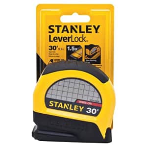 Stanley Tools Tape Measure, Steel, Yellow/Black, 30 ft. for $23