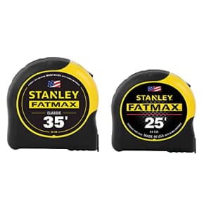 Stanley Tools Stanley 33-735-25 35ft. and 25ft. Fatmax Tape Measure Combo Pack, Yellow for $49 Stanley Tools Stanley 33-735-25 35ft. and 25ft. Fatmax Tape Measure Combo Pack, Yellow for $49