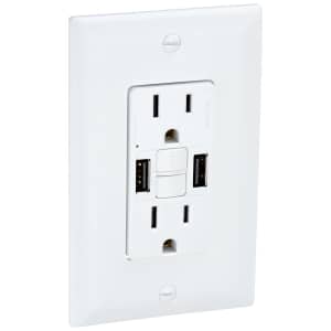 Pass & Seymour Legrand Radiant 15A USB GFCI Outlet w/ 2 USB Ports for $39