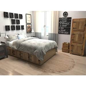 Unique Loom Solo Solid Shag Collection Modern Plush Taupe Round Rug (6' 0 x 6' 0) for $64