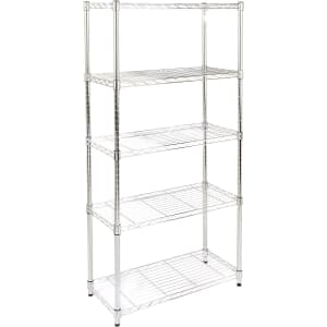 Amazon Basics 5-Shelf Adjustable Steel Shelving Unit: $46 w/ Prime
