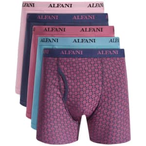 Alfani Men's Medallion & Solid Boxer Briefs 5-Pack (L only). It's $36 under list price.