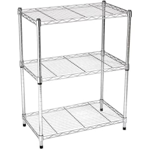 AmazonBasics 3-Shelf Shelving Unit for $30 AmazonBasics 3-Shelf Shelving Unit for $30