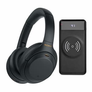 Sony WH-1000XM4 Wireless Noise Canceling Over-Ear Headphones (Black) with Focus 10,000mAh for $230