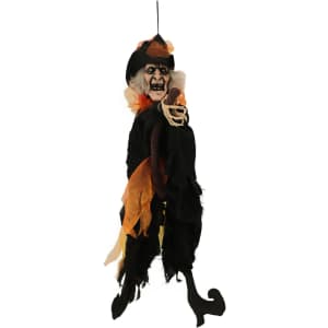 Haunted Hill Farm 5-Foot Animatronic Hanging Witch for $20