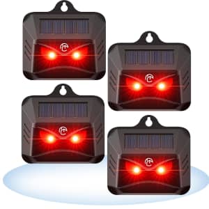 Solar Powered Deer Repellent Device 4-Pack for $16