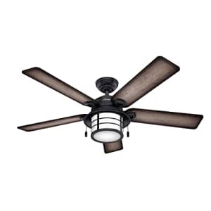 Hunter Fan Key Biscayne Indoor/Outdoor Ceiling Fan with 2 LED Lights and Pull Chain Control, for $234