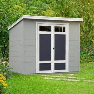 Handy Home Products Highland 8x6 Modern Wooden Storage Shed for $1,371 Handy Home Products Highland 8x6 Modern Wooden Storage Shed for $1,371