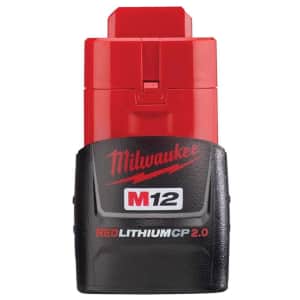 Milwaukee M12 Red Lithium 12V 2 Ah Lithium-Ion Battery: free w/ Milwaukee tool purchase
