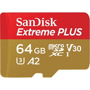 SanDisk MICROSDXC Extreme Plus 64GB (A2/ V3) for $55