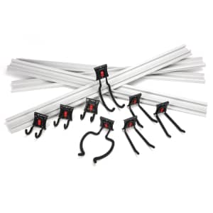 Hyper Tough Quick-Release 12-Piece Snap Rail Kit Garage Organizer System for $50 Hyper Tough Quick-Release 12-Piece Snap Rail Kit Garage Organizer System for $50