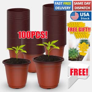 3" Plastic Garden Nursery Pots for $14