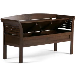 Simpli Home Arlington 49" Solid Wood Entryway Storage Bench for $154 Simpli Home Arlington 49" Solid Wood Entryway Storage Bench for $154