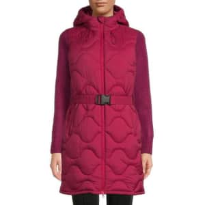 Swiss Tech Women's Hooded Long Onion Quilted Vest for $13 Swiss Tech Women's Hooded Long Onion Quilted Vest for $13