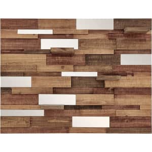 FirsTime & Co. Brown Barley Pallet Mirrored Wall Shelf for $93