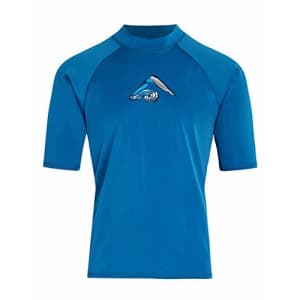 Kanu Surf Men's Mercury UPF 50+ Short Sleeve Sun Protective Rashguard Swim Shirt, Abacos Denim, for $13 Kanu Surf Men's Mercury UPF 50+ Short Sleeve Sun Protective Rashguard Swim Shirt, Abacos Denim, for $13