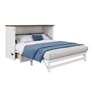 Harper & Bright Designs Queen-Size Murphy Bed w/ Drawers & Charging Station for $861