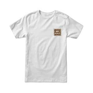 RVCA Men's VA All The Way Short Sleeve Crew Neck T-Shirt, White, S for $24