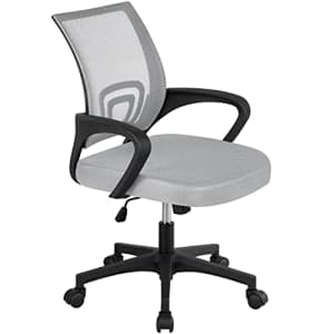 Yaheetech Office Desk Chair with Lumbar Support Armrest Executive Rolling Swivel Adjustable Mid for $40