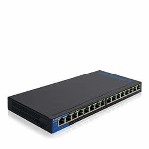 Linksys LGS116P Business 16-Port Network Switch - Unmanaged Gigabit Ethernet Switch with 8 PoE+ for $155 Linksys LGS116P Business 16-Port Network Switch - Unmanaged Gigabit Ethernet Switch with 8 PoE+ for $155