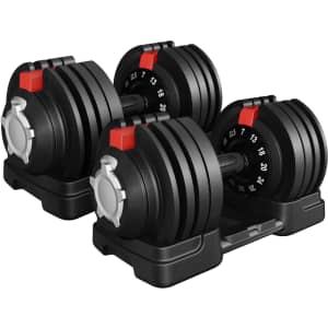 Yaheetech Adjustable 52.5lbs Dumbbell Set for $215