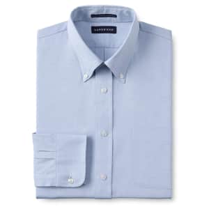 Lands' End Men's Buttondown Supima Pinpoint Shirt for $16 Lands' End Men's Buttondown Supima Pinpoint Shirt for $16