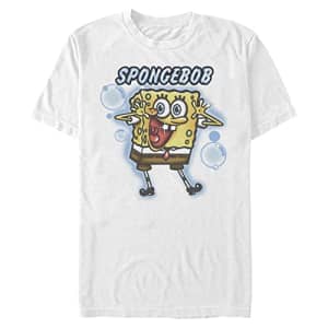 Nickelodeon Men's Big & Tall Sponge Brush T-Shirt, White, 4X-Large Tall for $14