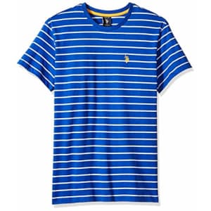 U.S. Polo Assn. Men's Thin Stripe Crew Neck T-Shirt, Blue raft, XL for $22