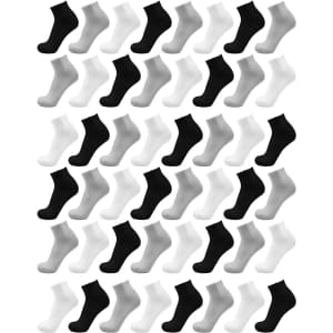 Winterlace Men's Quarter Ankle Socks 48-Pair Pack for $27 Winterlace Men's Quarter Ankle Socks 48-Pair Pack for $27