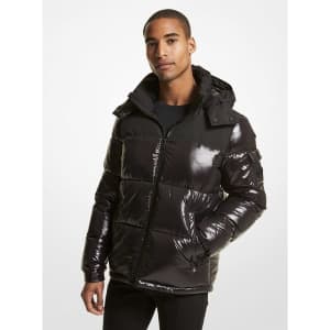Michael Kors Men's Roseville Quilted Cire Nylon Puffer Jacket for $95