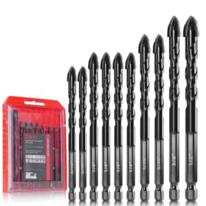 ZKH 10-Piece Masonry Drill Bit Set for $10