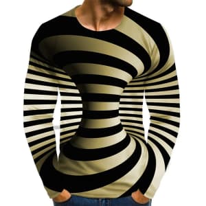 Men's Optical Illusion Shirt for $4