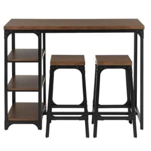 StyleWell Wood and Metal 3-Piece Dining Set for $155 StyleWell Wood and Metal 3-Piece Dining Set for $155