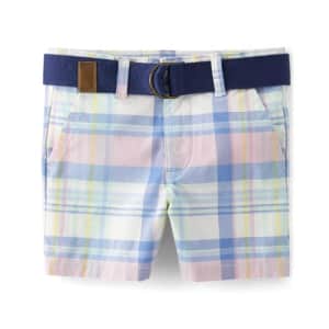 Gymboree,and Toddler Belted Twill Chino Shorts,Blue Jean,2T for $11