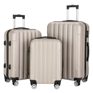 3-Piece Nested Spinner Luggage Set for $87