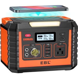 EBL Portable Power Station 300 for $199