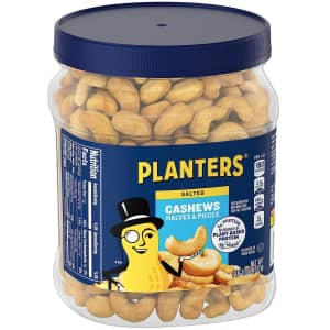 Planters 26-oz. Salted Cashew Halves & Pieces for $11