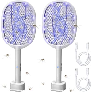 2-in-1 Electric Bug Zapper Racket 2-Pack for $20