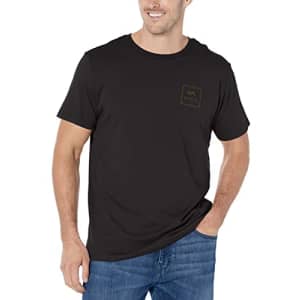 RVCA Men's Graphic Short Sleeve Crew Neck Tee Shirt, VA ALL The WAY/BLACK, Large for $25