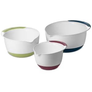 OXO Good Grips 3-Piece Mixing Bowl Set for $18 OXO Good Grips 3-Piece Mixing Bowl Set for $18