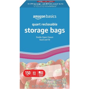 Amazon Basics Quart Food Storage Bags 150-Pack for $5.73 via Sub & Save