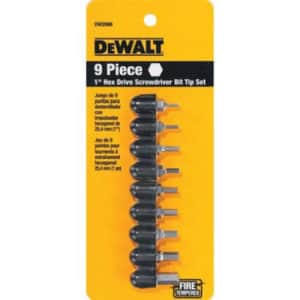 DEWALT Hex Bit Set, 9-Piece (DW2068) for $12 DEWALT Hex Bit Set, 9-Piece (DW2068) for $12